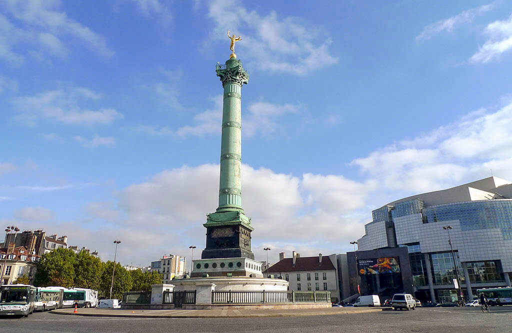 Walking in the Marais: La place de la Bastille Walking in the Marais: La place de la Bastille
